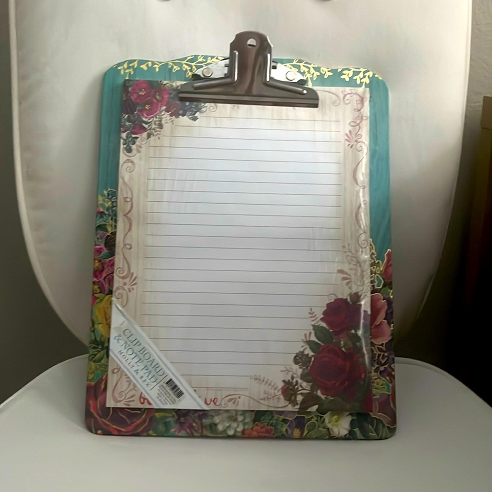Molly & Rex Clipboard & Notebook, 60 sheets (paper in packaging)